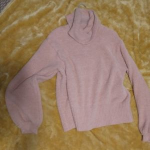 light fuzzy ruby moon sweater